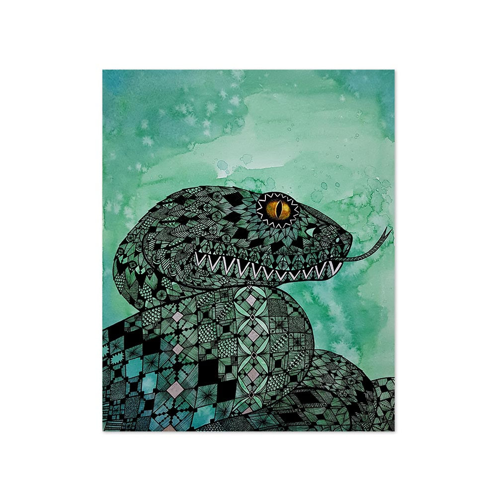 김아롬새미 | Snake-Water color